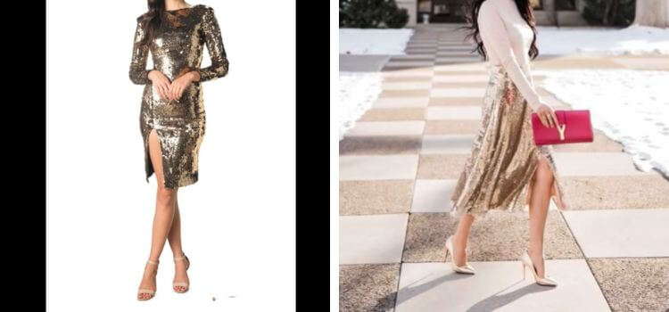 Top Shoe Colors to Pair with a Gold Sequin Dress