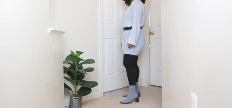 How to Wear a Sweater Dress with Ankle Boots