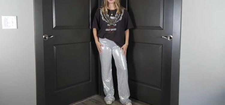 How to match sequin pants with different outfits.