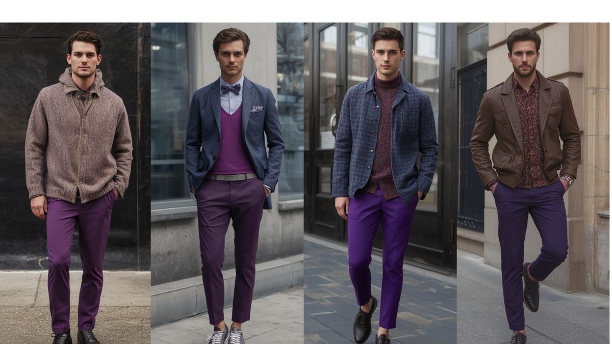 What to Wear with Purple Pants Men? 1 What to Wear with Purple Pants Men 1