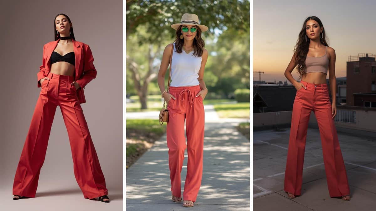What Color to Wear with Coral Pants