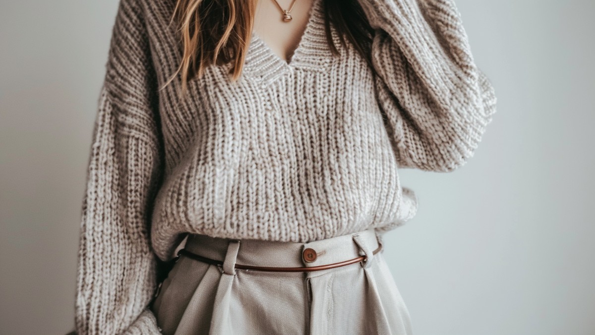 How to Wear V-Neck Sweaters