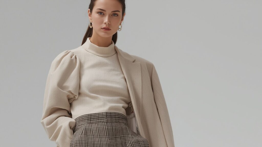 What Jacket to Wear with Puff Sleeve Tops 3