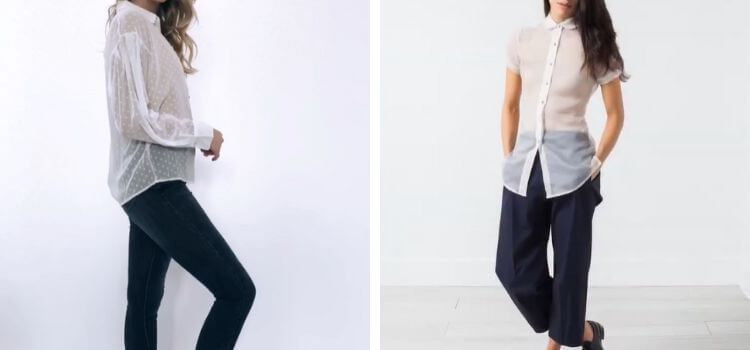 What to Wear Under Sheer White Blouse