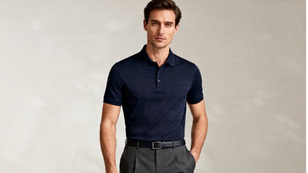 How to Wear a Polo Shirt with Dress Pants 1