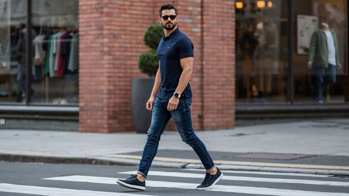 Polo Shirt with Jeans Outfit Men 1