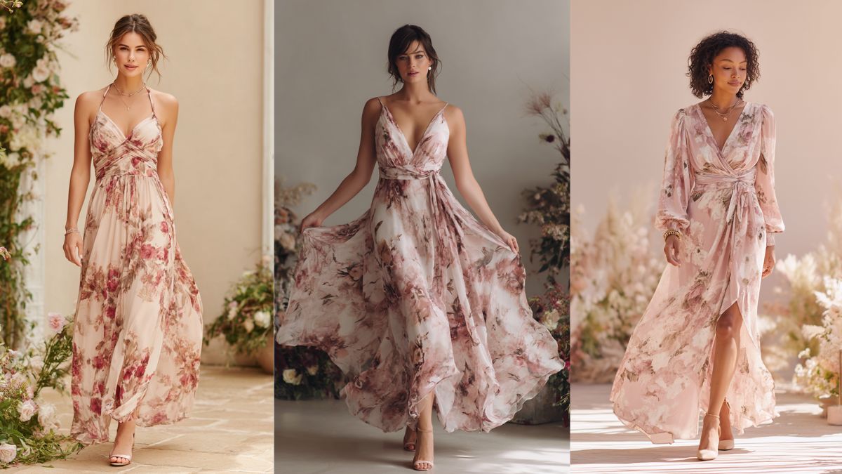 How to Dress Up a Floral Maxi Dress for a Wedding 2