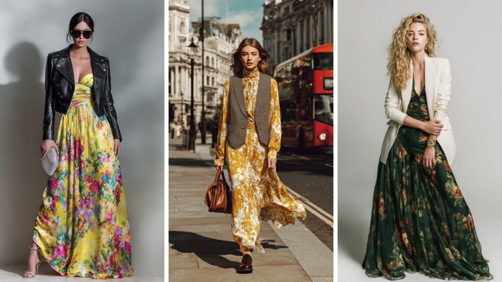 What to Wear Over a Floral Maxi Dress 3