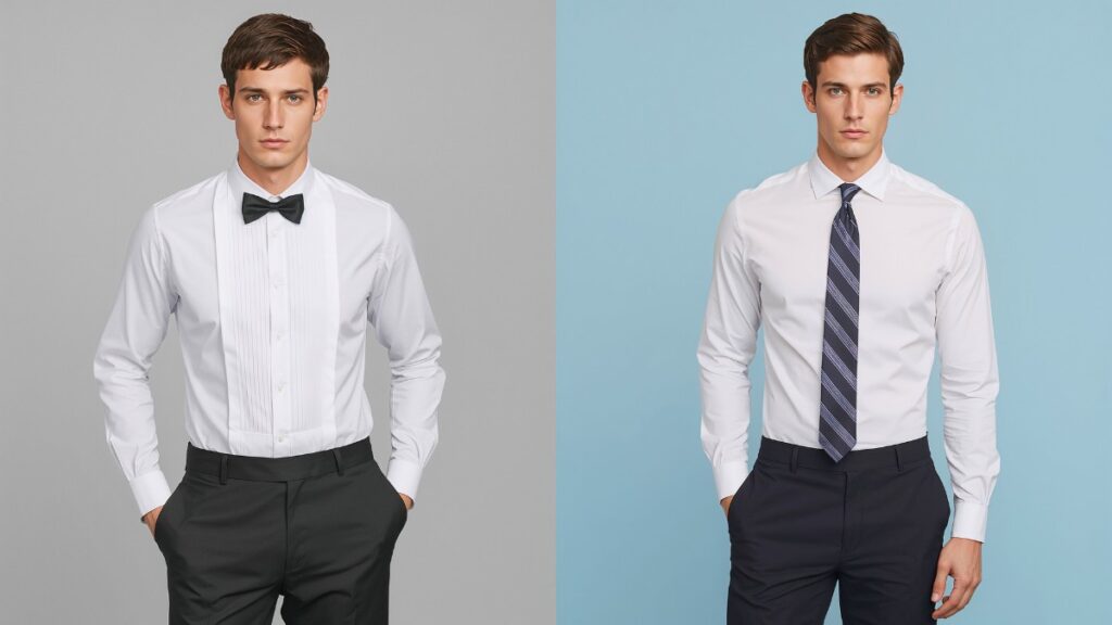 Tuxedo Shirt vs Dress Shirt