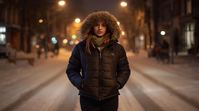 Puffer Jacket vs Padded Jacket: How to Choose the Right One 2 What is a puffer jacket – woman wearing a warm black puffer jacket in cold winter weather.
